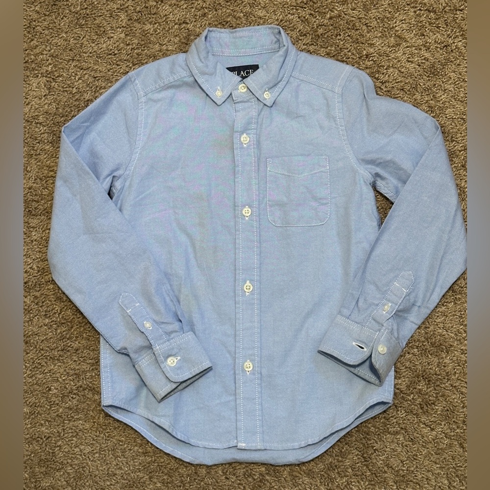 Blue button down shirt